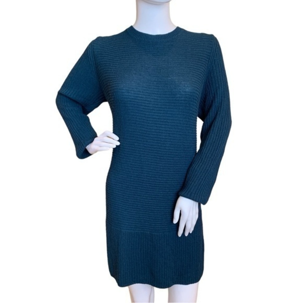 Nordstrom Halogen Teal Oversized Sweater Viscose Cashmere Blend Size Large